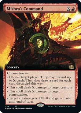 Mishra's Command (Extended Art) card from The Brothers' War