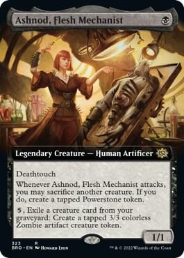 Ashnod, Flesh Mechanist (Extended Art) card from The Brothers' War