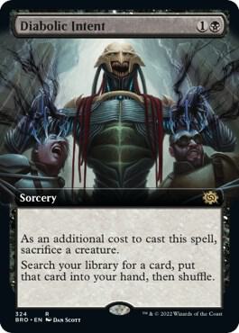 Diabolic Intent (Extended Art) card from The Brothers' War