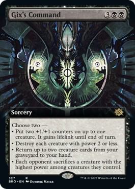 Gix's Command (Extended Art) card from The Brothers' War