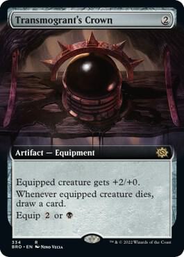 Transmogrant's Crown (Extended Art) card from The Brothers' War