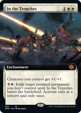 In the Trenches (Extended Art) card from The Brothers' War
