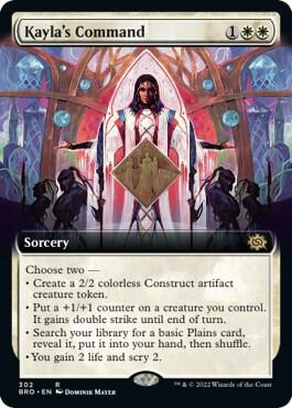 Kayla's Command (Extended Art) card from The Brothers' War