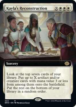 Kayla's Reconstruction (Extended Art) card from The Brothers' War