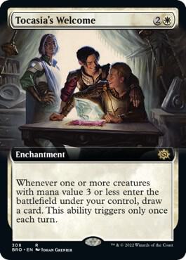 Tocasia's Welcome (Extended Art) card from The Brothers' War