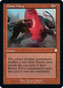 Chaos Warp (Retro Frame) card from Commander: The Brothers' War