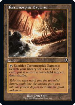Terramorphic Expanse (Retro Frame) card from Commander: The Brothers' War