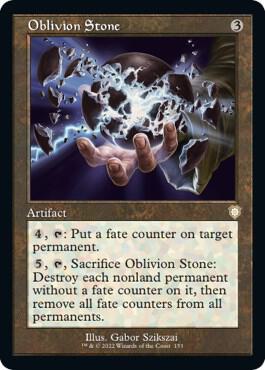 Oblivion Stone (Retro Frame) card from Commander: The Brothers' War