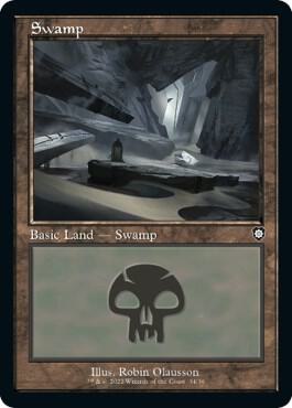 Swamp (34) (Retro Frame) card from Commander: The Brothers' War