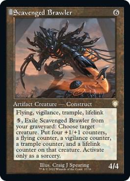 Scavenged Brawler (Retro Frame) card from Commander: The Brothers' War