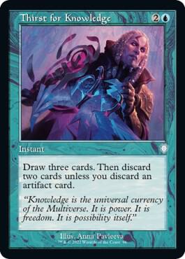Thirst for Knowledge (Retro Frame) card from Commander: The Brothers' War