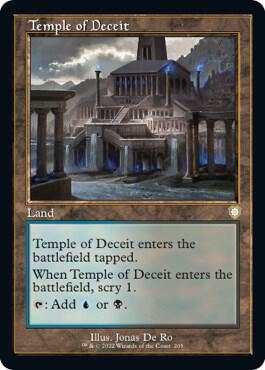 Temple of Deceit (Retro Frame) card from Commander: The Brothers' War