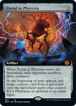 Portal to Phyrexia (Extended Art) card from The Brothers' War
