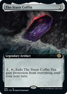 The Stasis Coffin (Extended Art) card from The Brothers' War