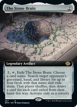 The Stone Brain (Extended Art) card from The Brothers' War