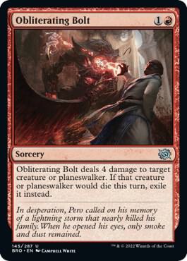 Obliterating Bolt card from The Brothers' War