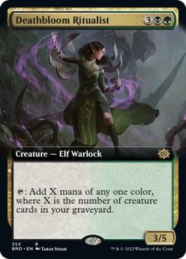 Deathbloom Ritualist (Extended Art) card from The Brothers' War