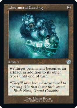 Liquimetal Coating card from The Brothers' War: Retro Frame Artifacts