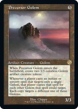 Precursor Golem card from The Brothers' War: Retro Frame Artifacts