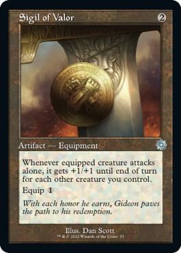 Sigil of Valor card from The Brothers' War: Retro Frame Artifacts