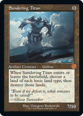 Sundering Titan card from The Brothers' War: Retro Frame Artifacts