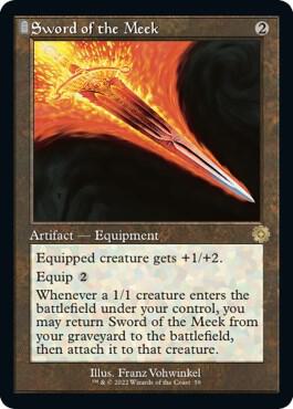 Sword of the Meek card from The Brothers' War: Retro Frame Artifacts