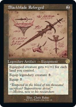 Blackblade Reforged (Schematic) card from The Brothers' War: Retro Frame Artifacts