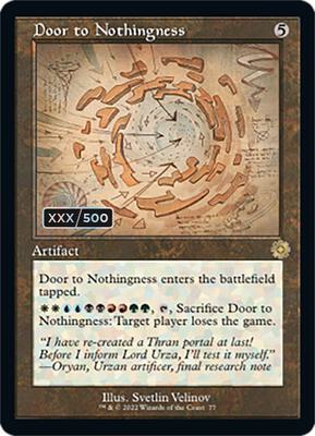 Door to Nothingness (Schematic) (Serial Numbered) card from The Brothers' War: Retro Frame Artifacts