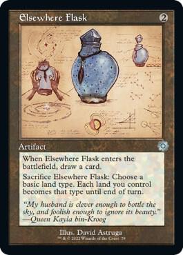 Elsewhere Flask (Schematic) card from The Brothers' War: Retro Frame Artifacts