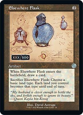 Elsewhere Flask (Schematic) (Serial Numbered) card from The Brothers' War: Retro Frame Artifacts