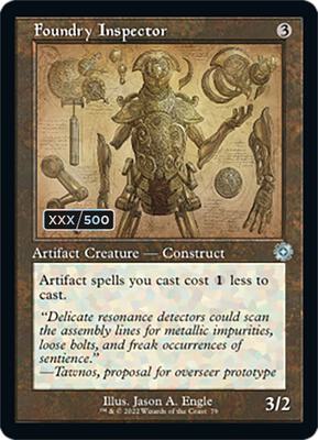 Foundry Inspector (Schematic) (Serial Numbered) card from The Brothers' War: Retro Frame Artifacts