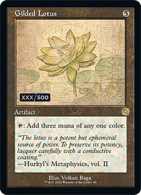 Gilded Lotus (Schematic) (Serial Numbered) card from The Brothers' War: Retro Frame Artifacts
