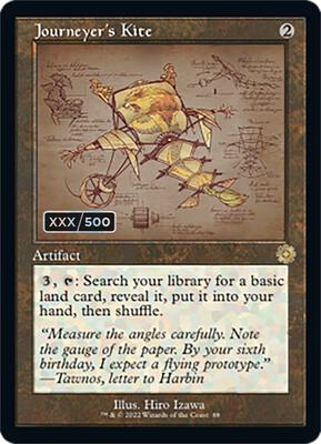 Journeyer's Kite (Schematic) (Serial Numbered) card from The Brothers' War: Retro Frame Artifacts