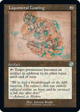 Liquimetal Coating (Schematic) card from The Brothers' War: Retro Frame Artifacts