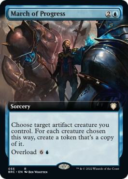 March of Progress (Extended Art) card from Commander: The Brothers' War