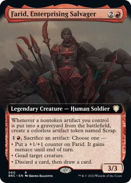 Farid, Enterprising Salvager (Extended Art) card from Commander: The Brothers' War