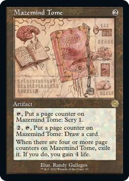 Mazemind Tome (Schematic) card from The Brothers' War: Retro Frame Artifacts