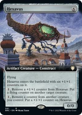 Hexavus (Extended Art) card from Commander: The Brothers' War