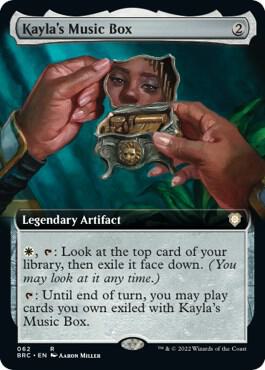 Kayla's Music Box (Extended Art) card from Commander: The Brothers' War