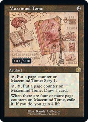 Mazemind Tome (Schematic) (Serial Numbered) card from The Brothers' War: Retro Frame Artifacts
