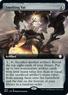 Smelting Vat (Extended Art) card from Commander: The Brothers' War