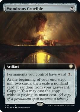 Wondrous Crucible (Extended Art) card from Commander: The Brothers' War