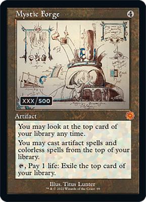 Mystic Forge (Schematic) (Serial Numbered) card from The Brothers' War: Retro Frame Artifacts
