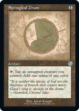 Springleaf Drum (Schematic) card from The Brothers' War: Retro Frame Artifacts