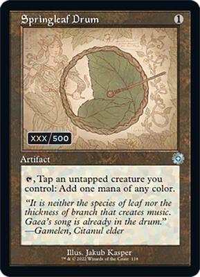Springleaf Drum (Schematic) (Serial Numbered) card from The Brothers' War: Retro Frame Artifacts