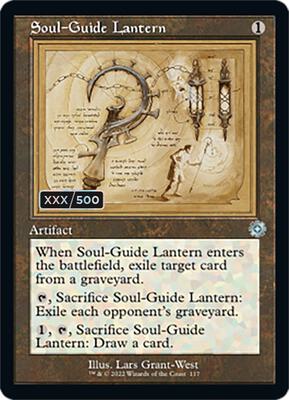 Soul-Guide Lantern (Schematic) (Serial Numbered) card from The Brothers' War: Retro Frame Artifacts