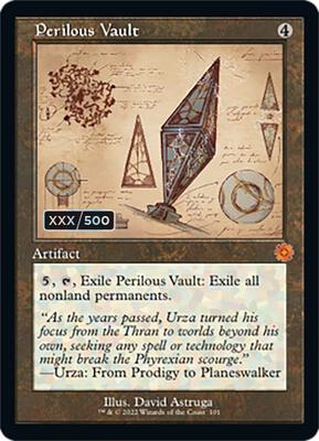 Perilous Vault (Schematic) (Serial Numbered) card from The Brothers' War: Retro Frame Artifacts
