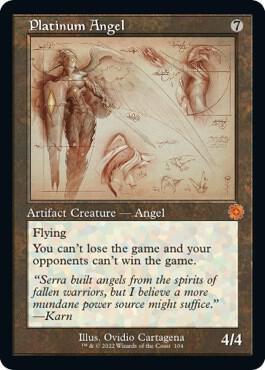Platinum Angel (Schematic) card from The Brothers' War: Retro Frame Artifacts