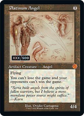 Platinum Angel (Schematic) (Serial Numbered) card from The Brothers' War: Retro Frame Artifacts