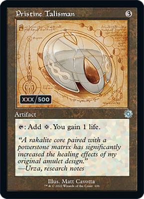 Pristine Talisman (Schematic) (Serial Numbered) card from The Brothers' War: Retro Frame Artifacts